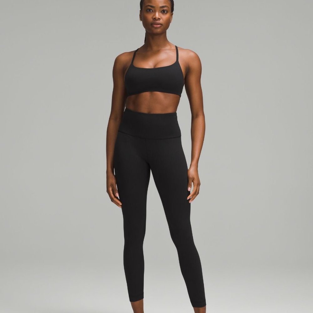 Wunder Train High-Rise Ribbed Tight 25" In Black